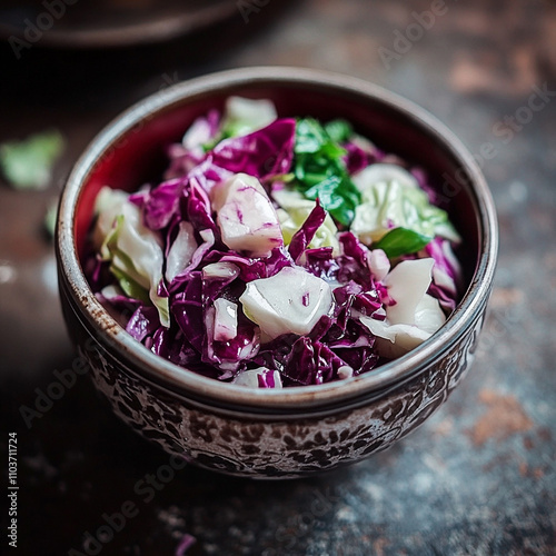 bowl of red cabbage