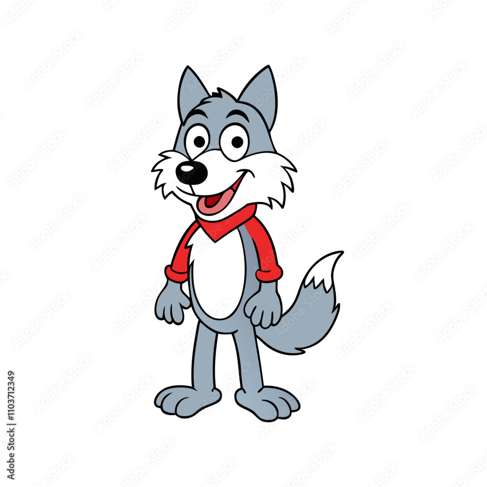 Wolf cartoon vector design illustration Wolf cartoon vector design illustration