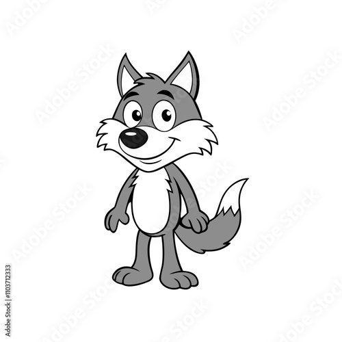 Wolf cartoon vector design illustration photo