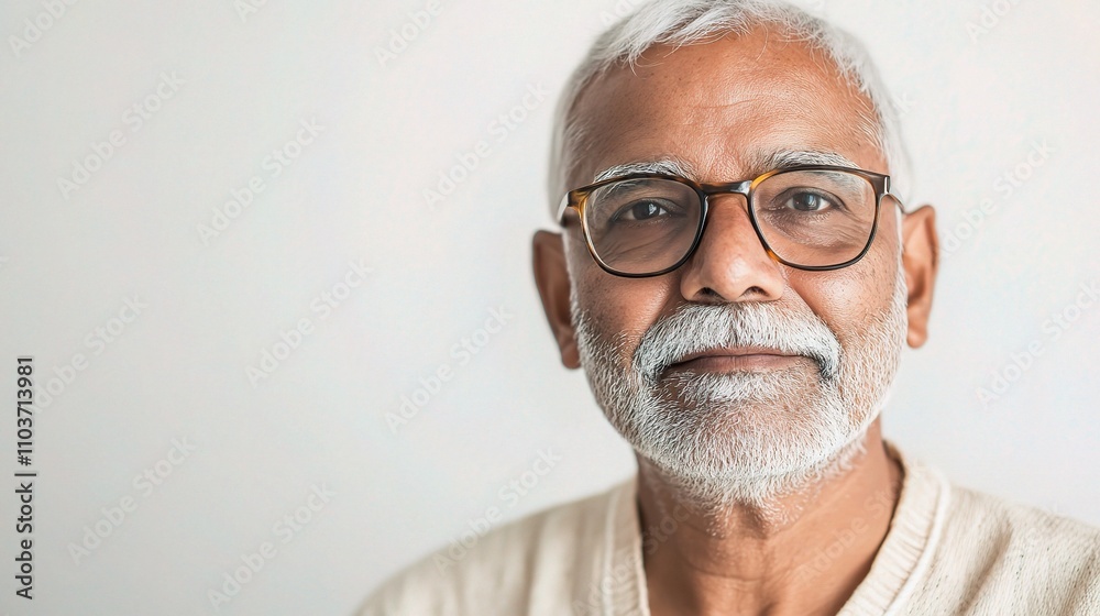 Portrait of a Confident Senior Man with Glasses and Grey Hair Portrait of a Confident Senior Man with Glasses and Grey Hair