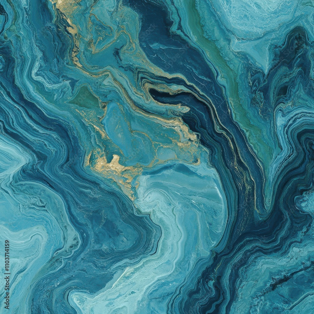 Abstract teal and gold marbling art, creating a serene and elegant atmosphere. Abstract teal and gold marbling art, creating a serene and elegant atmosphere.