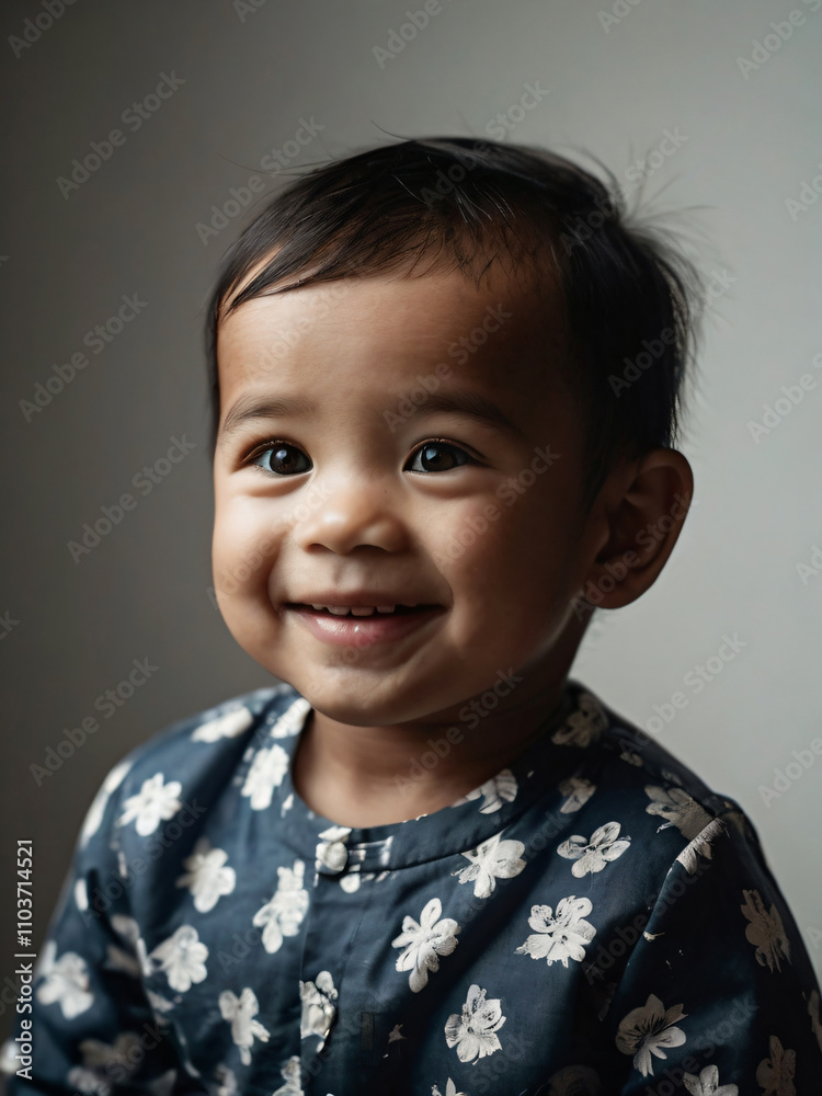 A baby capturing the essence of pure delight. A baby capturing the essence of pure delight.