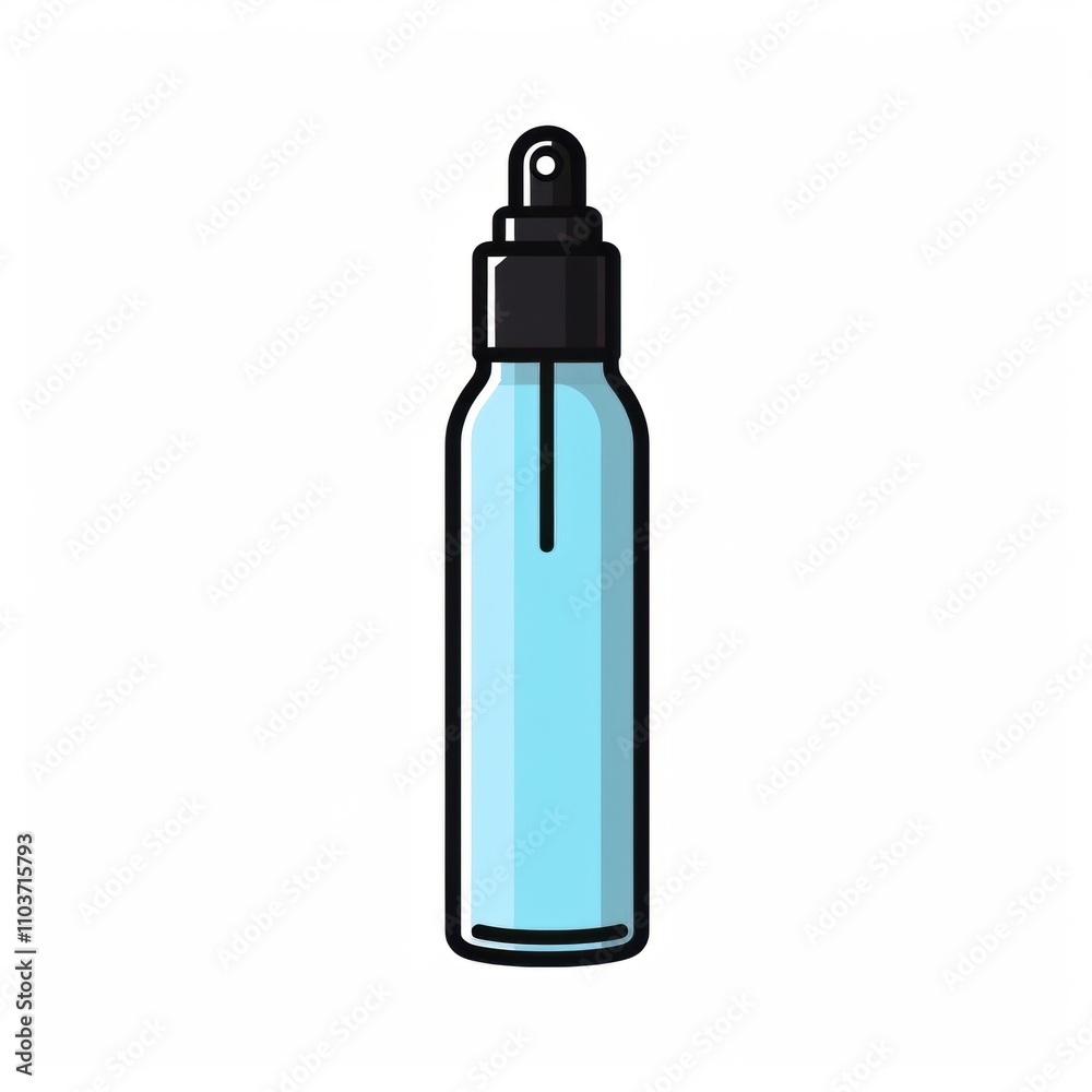 Transparent spray bottle with a fine mist nozzle, ideal for water, essential oils, or homemade beauty and cleaning solutions, isolated on a clean white background Transparent spray bottle with a fine mist nozzle, ideal for water, essential oils, or homemade beauty and cleaning solutions, isolated on a clean white background
