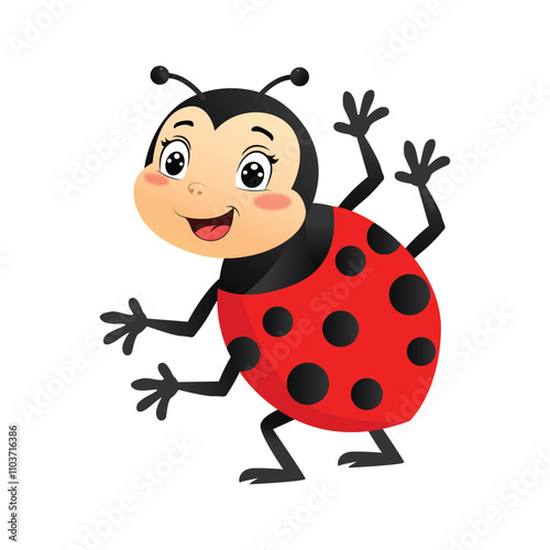 Lady Bug Vector illustration Cute Lady Bug Vector art Lady Bug vector