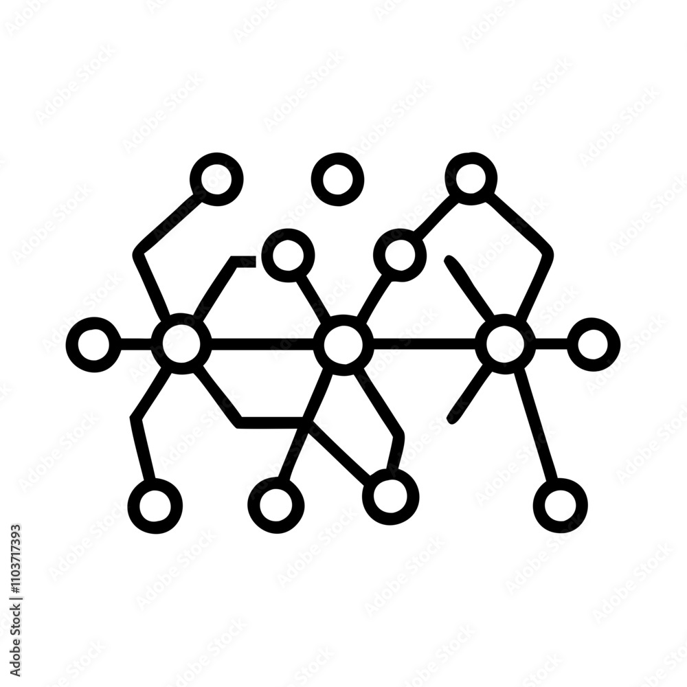 Good icon. Network circuit diagram illustration representing data connections and technology Good icon. Network circuit diagram illustration representing data connections and technology