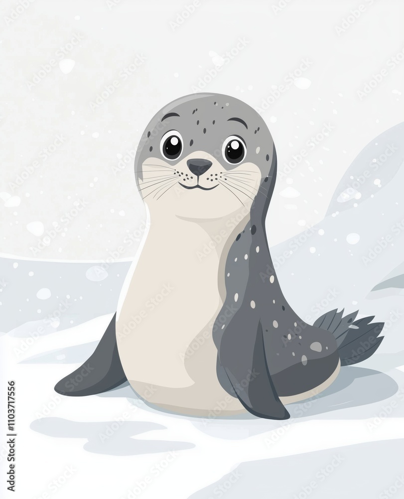 Nursery Poster with Seal. Nursery Poster with Seal.