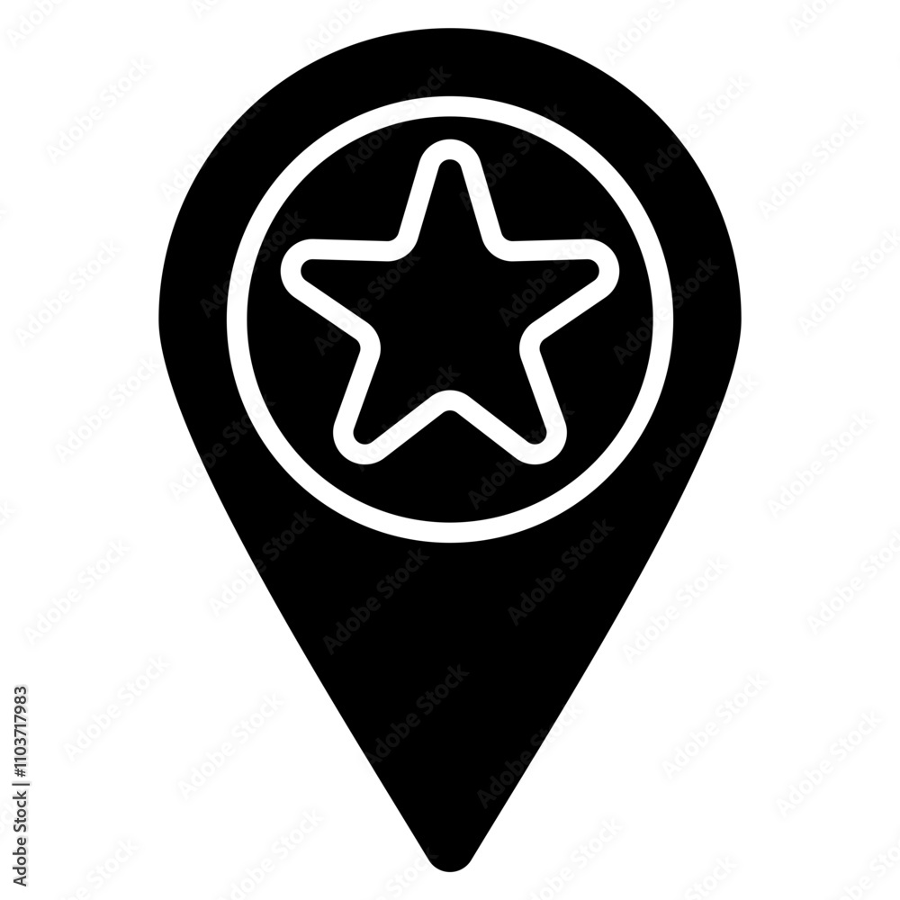 Favorite Location Icon Element For Design Favorite Location Icon Element For Design
