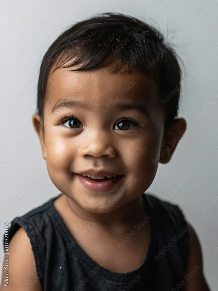 An infant’s smile, a picture of pure happiness. An infant’s smile, a picture of pure happiness.