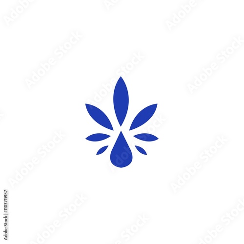 Flower shape vector logo template design