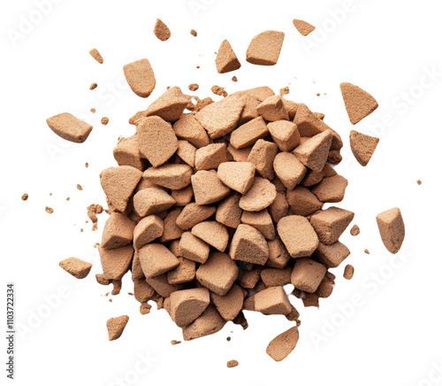 PNG Pile of dried yeast pieces on a white background