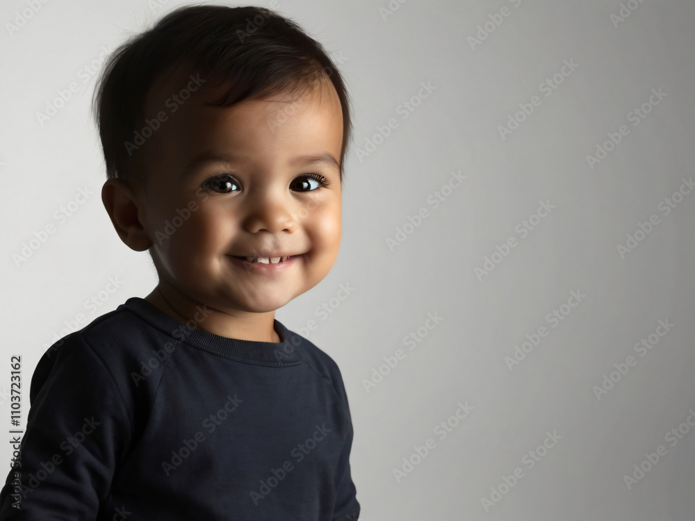 An infant’s smile, a picture of pure happiness. An infant’s smile, a picture of pure happiness.