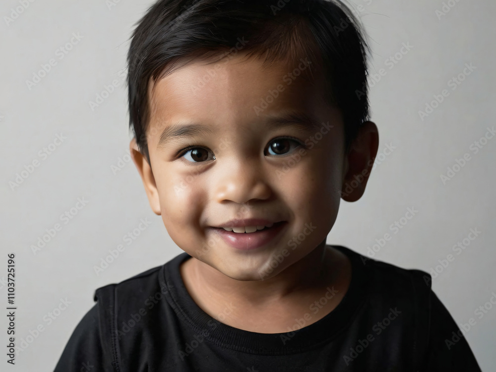 An infant radiating happiness and wonder. An infant radiating happiness and wonder.