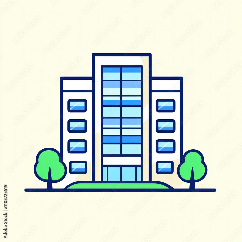 Here's a and keyword list for your image.. Modern apartment building illustration. Here's a and keyword list for your image.. Modern apartment building illustration.