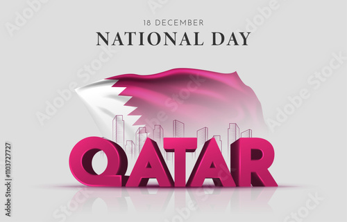 18thDecember Qatar National Day. Qatar National Day design illustration vector