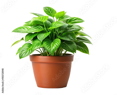 plant in a pot isolated on transparent background