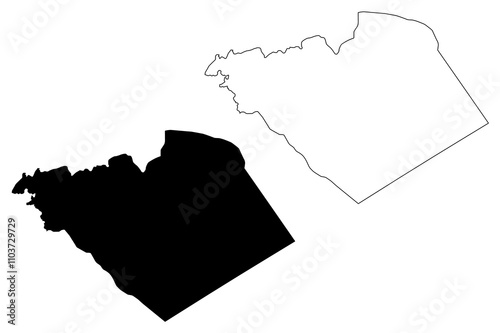 Homs Governorate (Governorates of Syria, Syrian Arab Republic) map vector illustration, scribble sketch Homs map