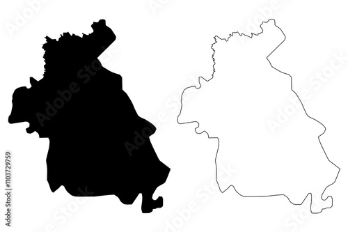 Idlib Governorate (Governorates of Syria, Syrian Arab Republic) map vector illustration, scribble sketch Idlib map