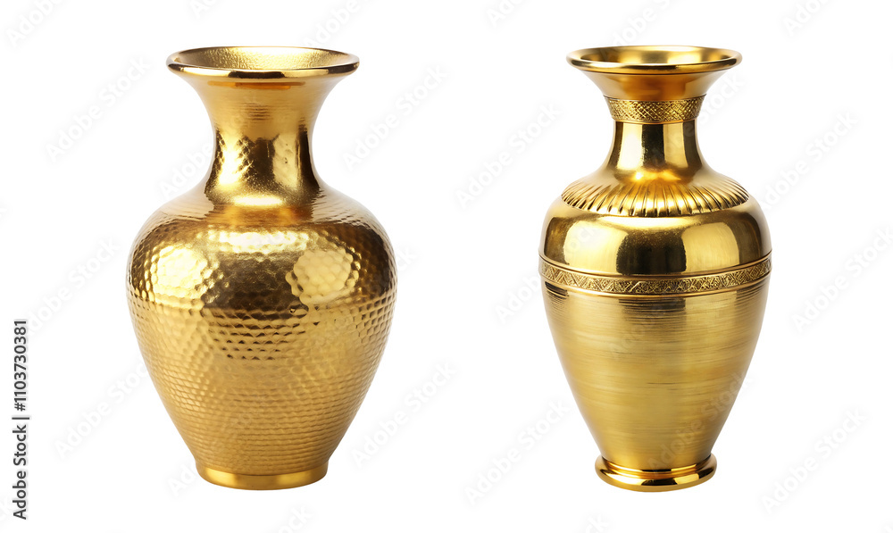 antique golden vase isolated on transparent background antique golden vase isolated on transparent background