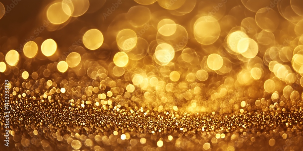 An abstract background filled with golden bokeh lights, evoking warmth and a sense of wonder.
