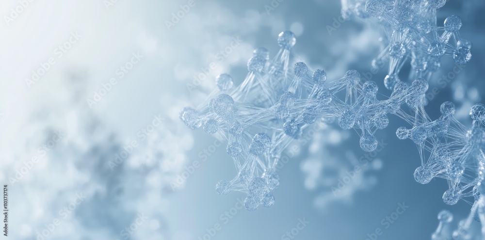 Abstract molecular structure in blue tones with a scientific background Abstract molecular structure in blue tones with a scientific background