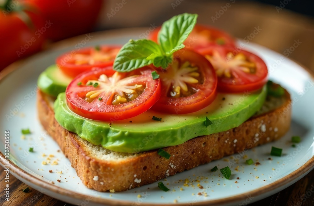 bruschetta with tomato and avocado bruschetta with tomato and avocado