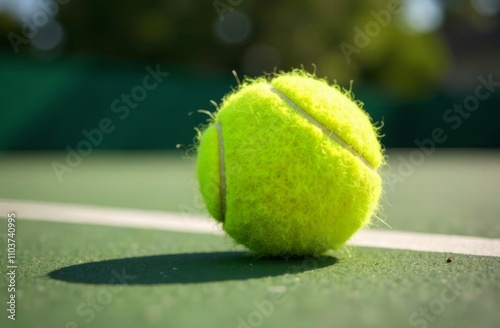 tennis ball on the court