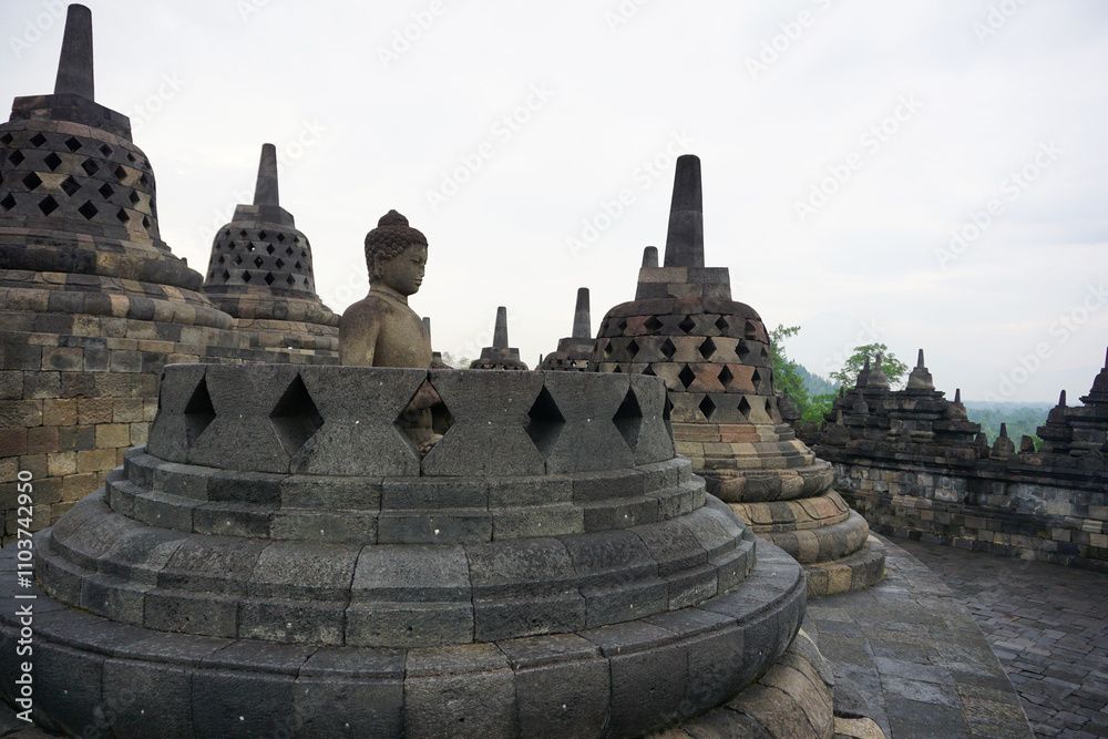 Cloudy Moment at Borobudur Temple Cloudy Moment at Borobudur Temple