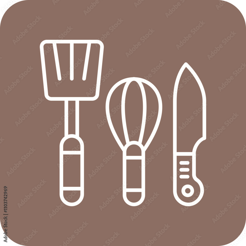 Fototapeta premium Kitchen Tools Icon