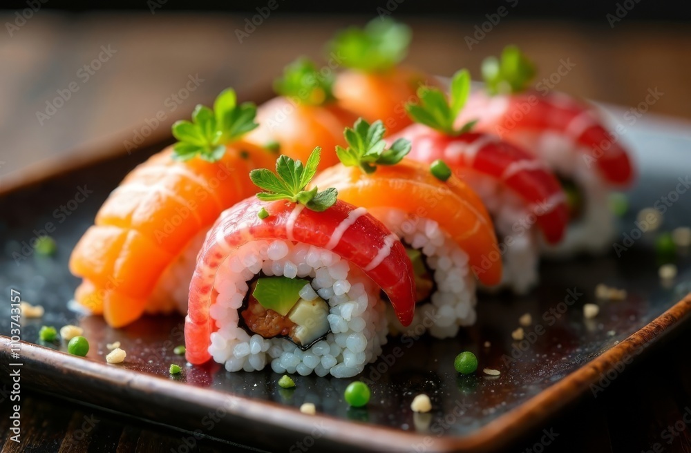 sushi on a plate sushi on a plate