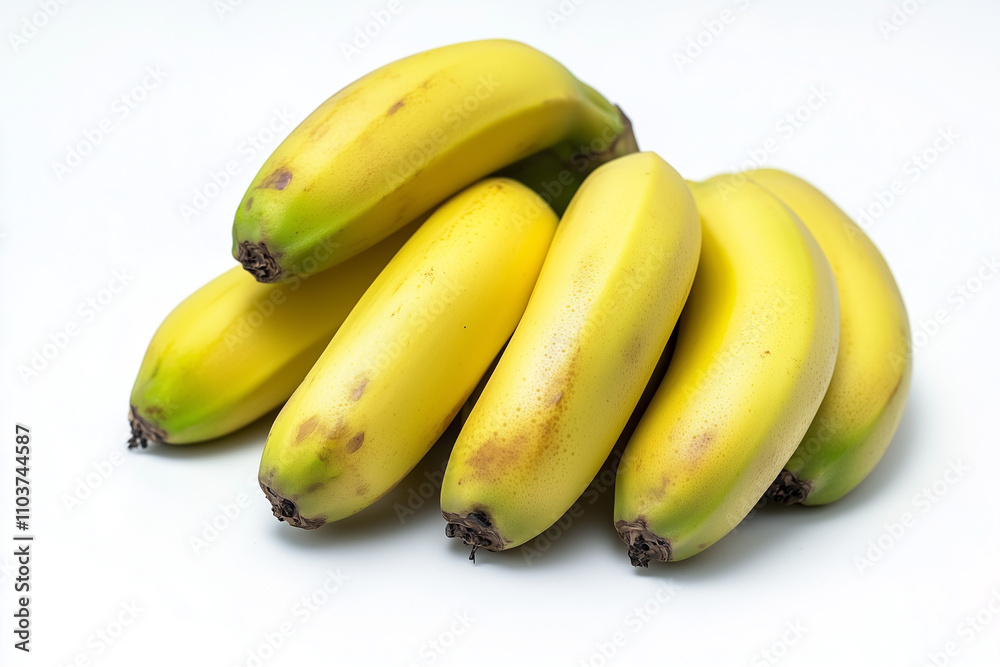 Bunch of ripe yellow banana isolated on white background, Selective focus yellow banana with flawless skin peel. Bunch of ripe yellow banana isolated on white background, Selective focus yellow banana with flawless skin peel.