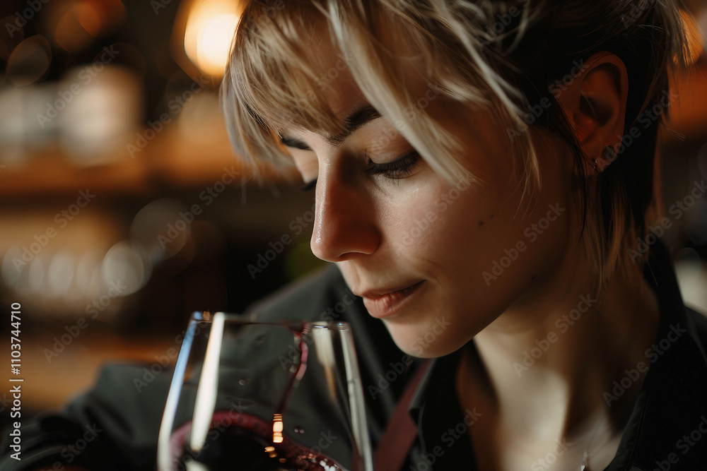 Generative AI image sommelier pouring wine into glasses during formal tasting event in luxurious restaurant wine storage winery Generative AI image sommelier pouring wine into glasses during formal tasting event in luxurious restaurant wine storage winery