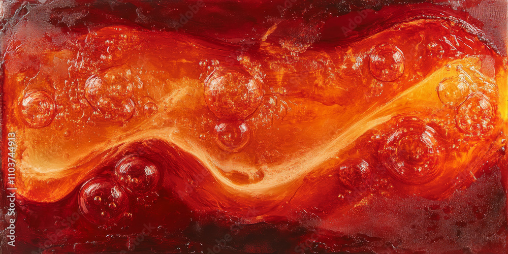 A fiery red gel texture with glowing highlights and dynamic swirls. Embedded bubbles create dimension, making it look bold and energizing. A fiery red gel texture with glowing highlights and dynamic swirls. Embedded bubbles create dimension, making it look bold and energizing.