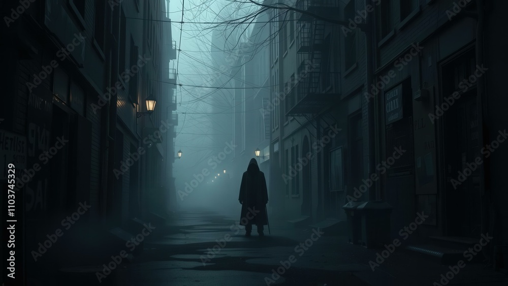 Mystical Foggy Street at Night: Perfect for Dark Fantasy Art, Horror Scene, or Eerie Atmosphere Wallpaper Mystical Foggy Street at Night: Perfect for Dark Fantasy Art, Horror Scene, or Eerie Atmosphere Wallpaper