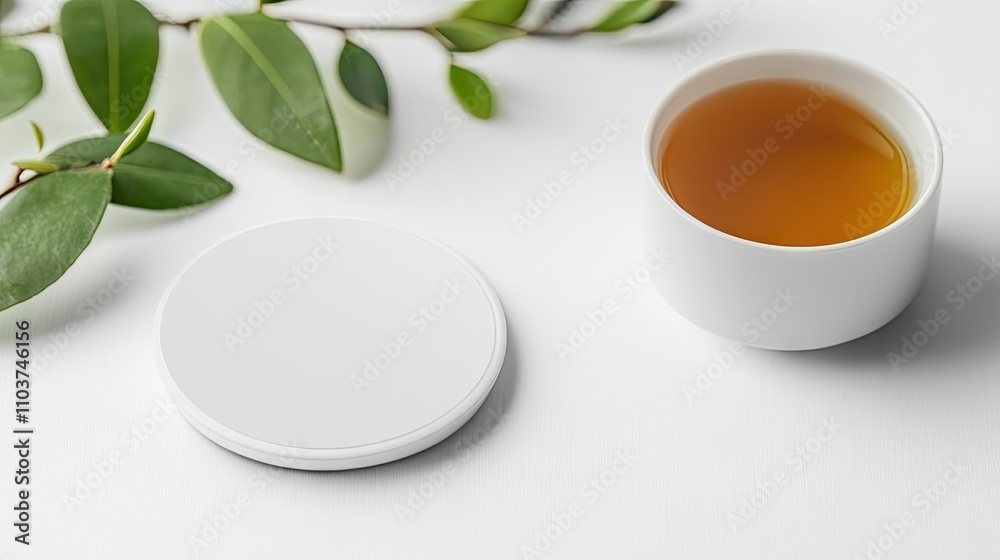 White sticker button on a white backdrop, perfect for branding. This health sticker and tea sticker offer versatile design options with ample copy space for customization. White sticker button on a white backdrop, perfect for branding. This health sticker and tea sticker offer versatile design options with ample copy space for customization.