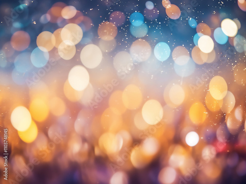 Shimmering soft bokeh background with defocused lights creating a dreamy effect