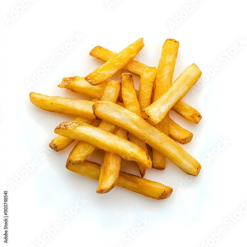 french fries on white