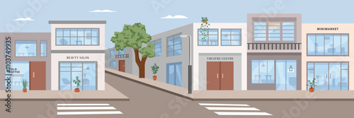 Shopping mall. Plaza. Shop. Strip mall center. Downtown. Shopping store. Food court. Bookstore. Supermarket. Storefront. Grocery building. Promenade. Retail store.