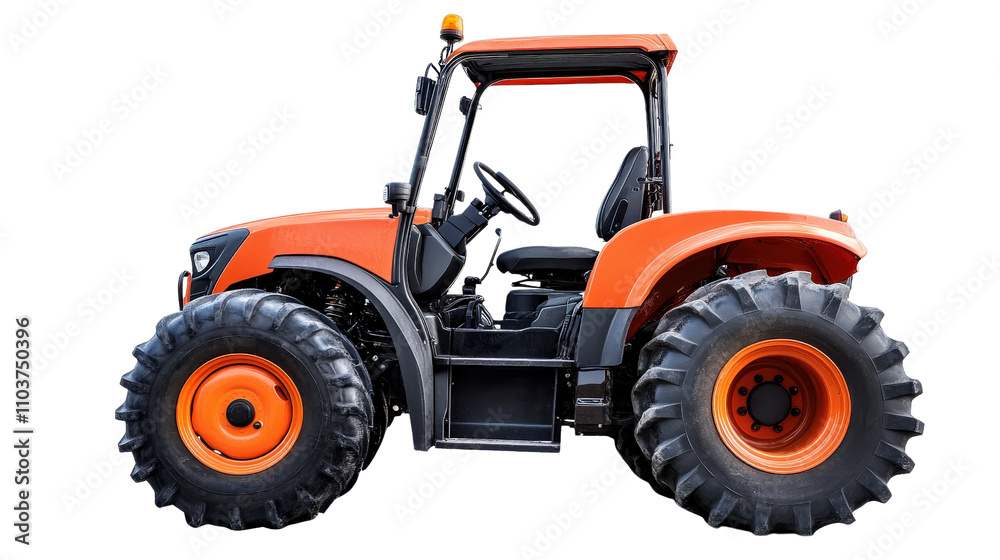 bright orange tractor with large tires, designed for agricultural tasks, showcasing its robust build and functionality. Ideal for farming and outdoor work bright orange tractor with large tires, designed for agricultural tasks, showcasing its robust build and functionality. Ideal for farming and outdoor work