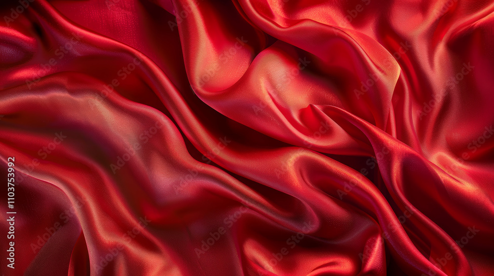 Obraz premium Detailed Red Silk Texture in High Resolution