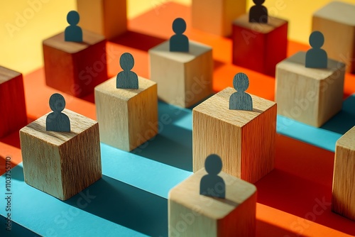 Abstract Workforce Segmentation Minimalist Business System photo