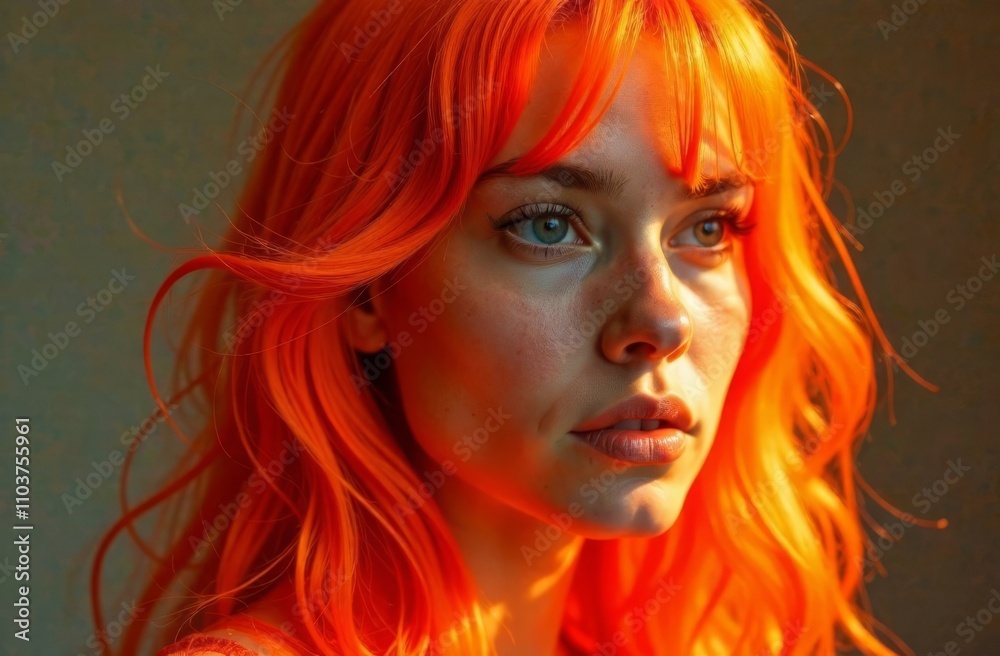 portrait of a girl with red hair portrait of a girl with red hair