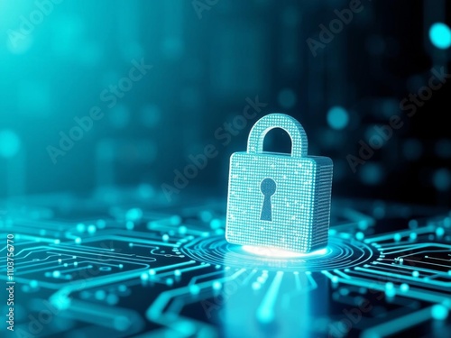 Abstract digital illustration representing the concept of post-quantum cryptography with futuristic and complex geometric shapes and patterns, post quantum cryptography, futuristic