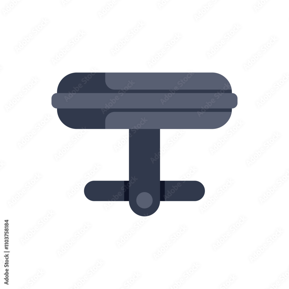 Simple vector illustration of a bicycle saddle seat post, isolated on a white background Simple vector illustration of a bicycle saddle seat post, isolated on a white background