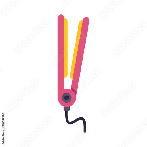 Hair straightener for women with ceramic plates for straightening and hair styling at home or in a beauty salon