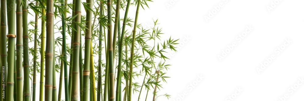 Bamboo plants in the center of the image against a white backdrop, perfect for Zen concepts and nature themes, bamboo, bamboo forest Bamboo plants in the center of the image against a white backdrop, perfect for Zen concepts and nature themes, bamboo, bamboo forest