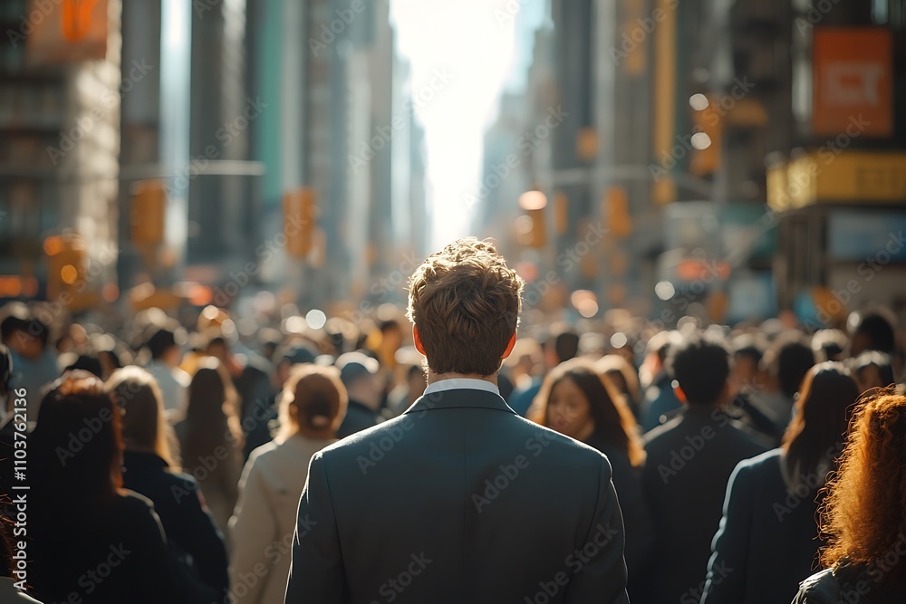 Anonymous City Walker Sunlight, Crowd, Motion Blur Anonymous City Walker Sunlight, Crowd, Motion Blur