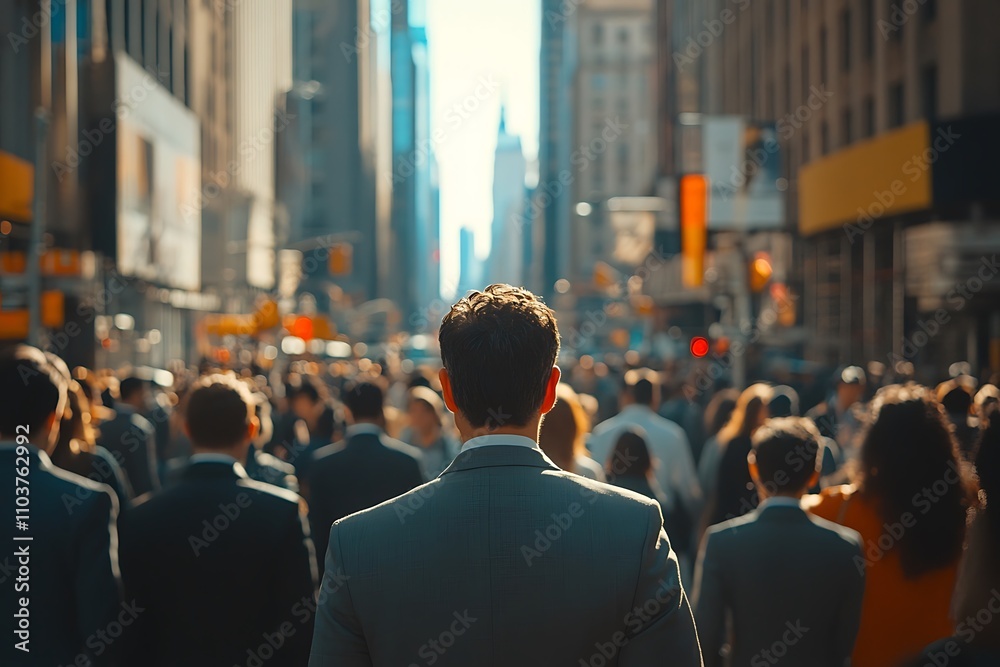 Anonymous Commuter in NYCs Financial District