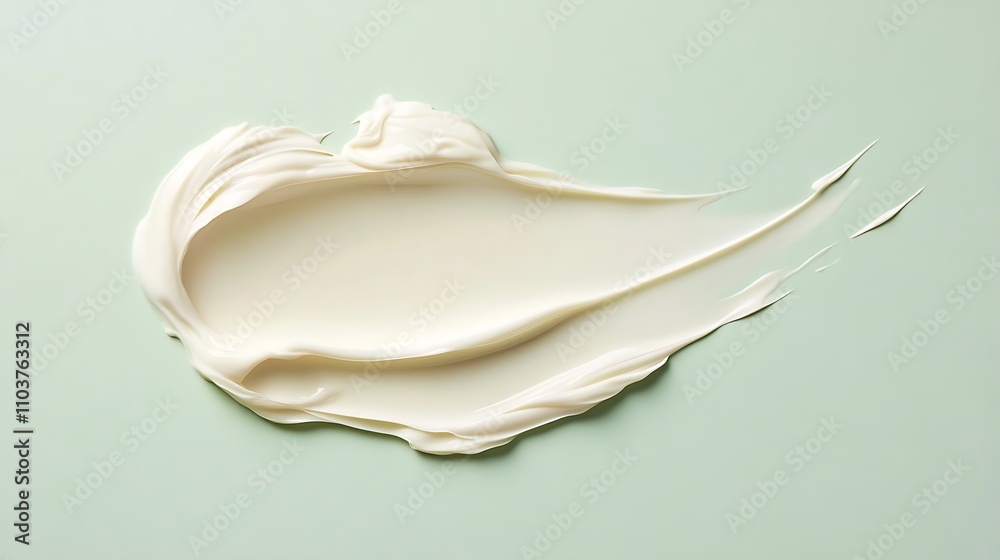Cream smear on light Cream smear on light