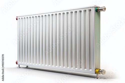 Wallpaper Mural Radiator Isolated on a Crisp White Background for Home Heating Solutions and Interior Design Concepts, Highlighting Modern Heating Technology and Energy Efficiency Features Torontodigital.ca