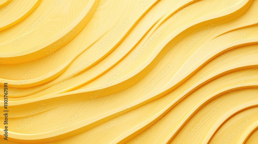 Bright yellow wavy plywood texture showcasing intricate fibers and subtle chips, perfect for abstract design and creative decor accents. Bright yellow wavy plywood texture showcasing intricate fibers and subtle chips, perfect for abstract design and creative decor accents.